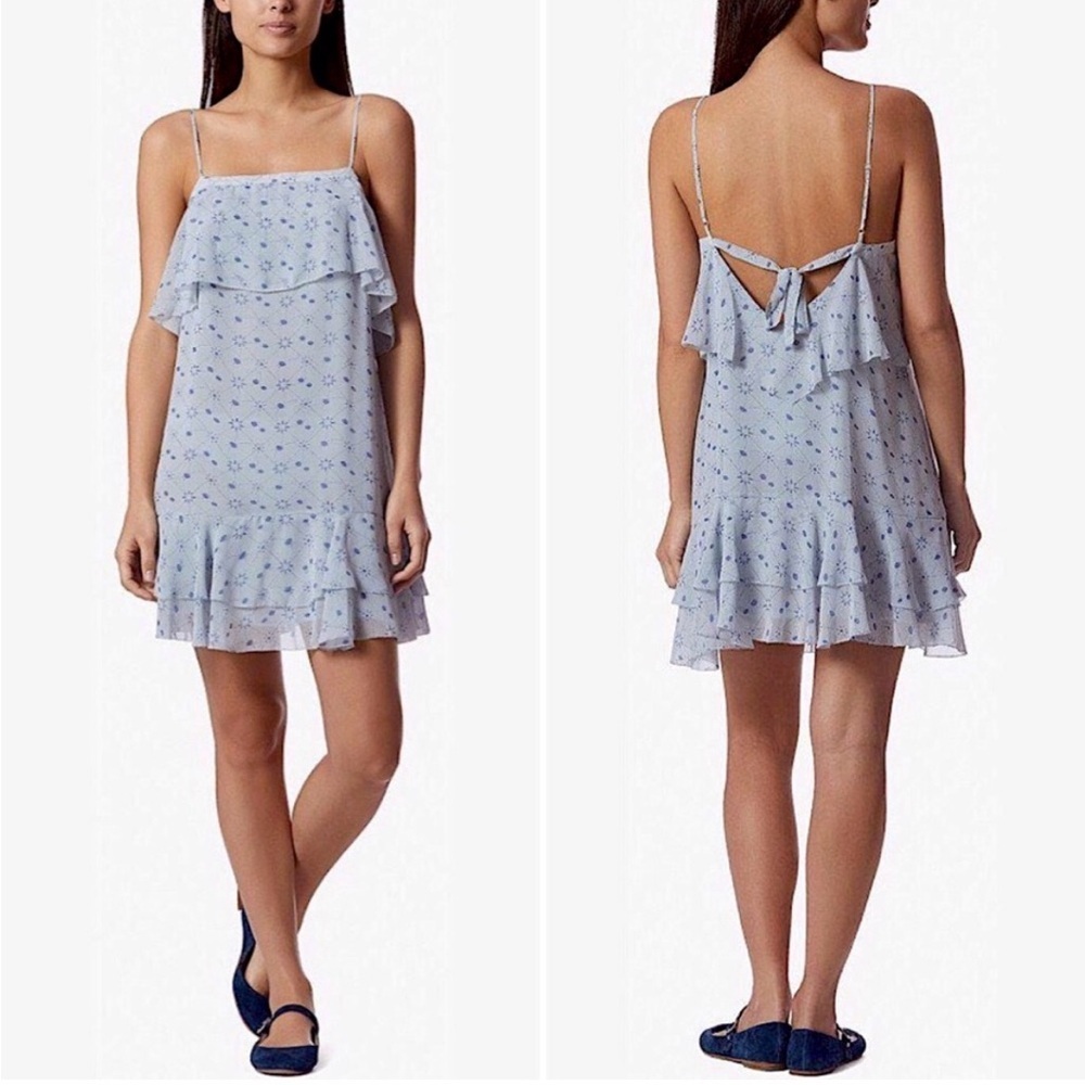 Avec Les Filles Dylan Mini Dress XXS Women's Blue Celestial Coquette Y2K NEW